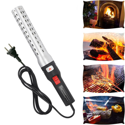Electric BBQ Charcoal Lighter, Stainless Steel Firelighter, 45cm, UK Plug