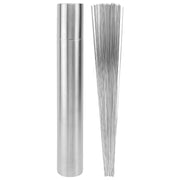 50 Stainless Steel BBQ Skewers, 35cm, with Storage Holder