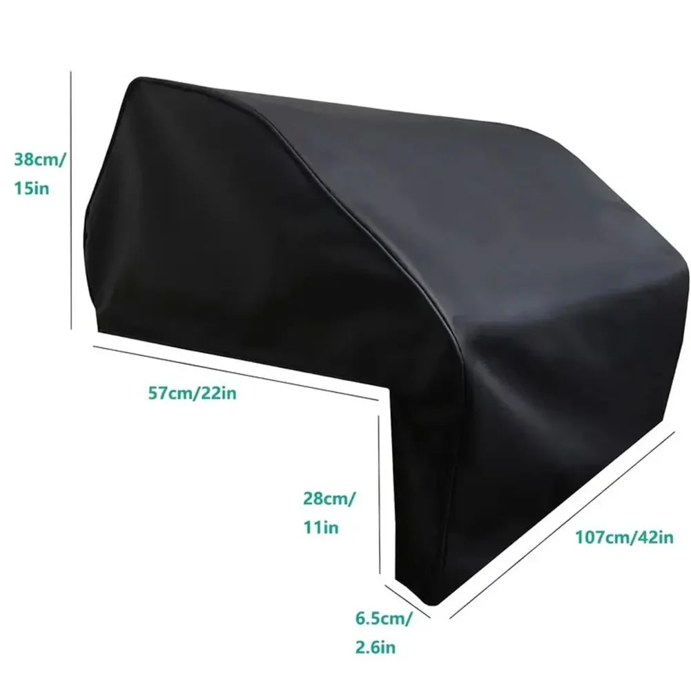 42-Inch Grill Cover, Black 210D Oxford Cloth, 107 x 57 x 38 cm