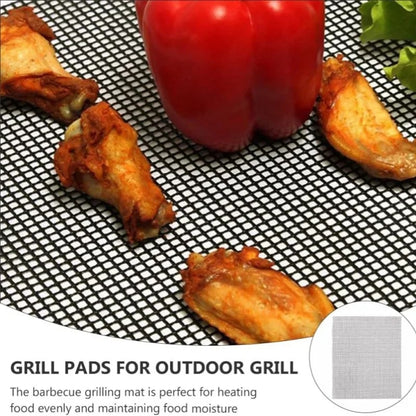Non-Stick PTFE/Teflon BBQ Grilling Mesh Mat, Reusable Cut-to-Fit Grill Liner