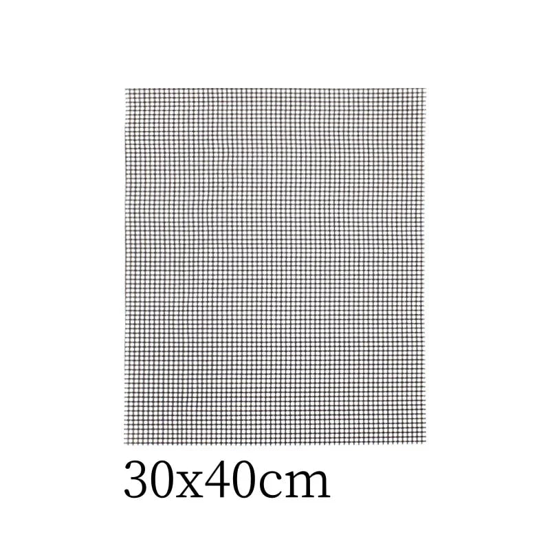 Non-Stick PTFE/Teflon BBQ Grilling Mesh Mat, Reusable Cut-to-Fit Grill Liner - A--black---1pc