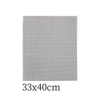 Non-Stick PTFE/Teflon BBQ Grilling Mesh Mat, Reusable Cut-to-Fit Grill Liner - B--black---1PC