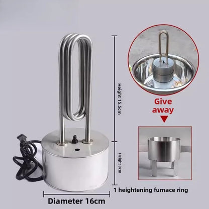 Stainless Steel Hanging Charcoal Barbecue Grill Stove, Medium - Electric heating