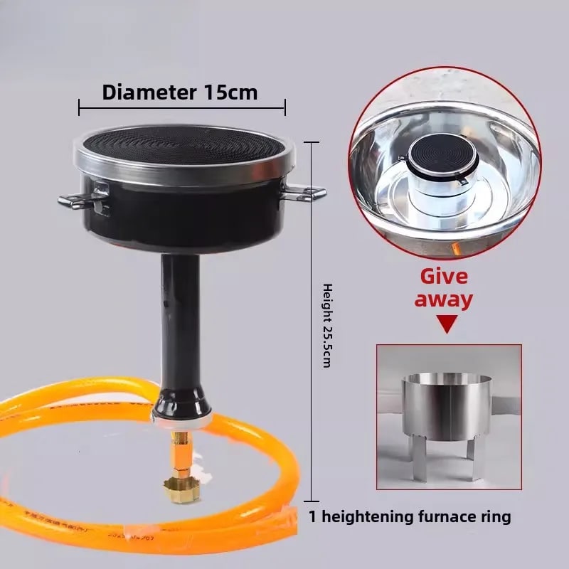 Stainless Steel Hanging Charcoal Barbecue Grill Stove, Medium - gas heating