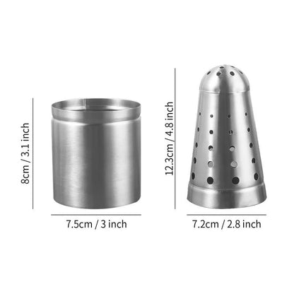 Stainless Steel Vertical Chicken Roaster Rack with Drip Tray, 24cm
