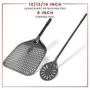 Metal Pizza Peel Paddle for Launching and Turning Pizza, 6 to 14 Inch Options, HEXINGYUAN