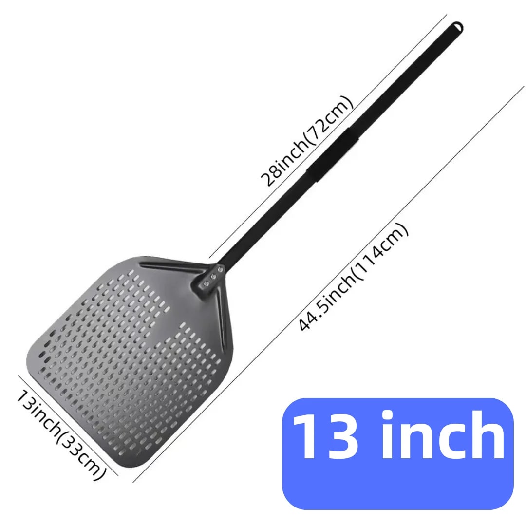 Metal Pizza Peel Paddle for Launching and Turning Pizza, 6 to 14 Inch Options, HEXINGYUAN - 13 inch square 114cm