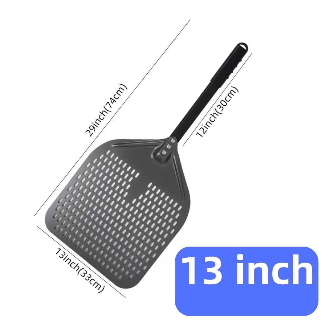 Metal Pizza Peel Paddle for Launching and Turning Pizza, 6 to 14 Inch Options, HEXINGYUAN - black 13inch 74cm