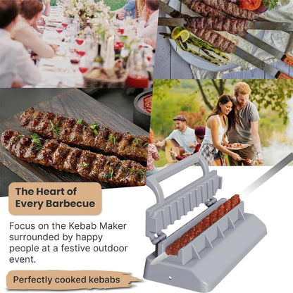 Large Kebab Maker Press, PP Plastic Manual BBQ Mould, LMETJMA JT710