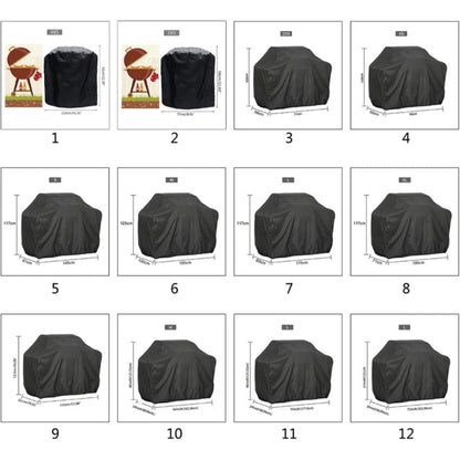 BBQ Cover, Black Oxford Cloth Grill Cover with Drawstring, Model 190T