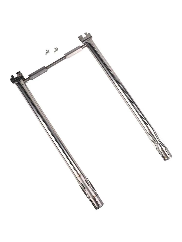 LEENKEA Barbecue Grill Burner, Silver, 457 x 267 mm, Front-Control Design