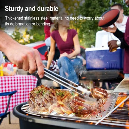 Stainless Steel Perforated BBQ Grill Tray 34 x 24.5 cm