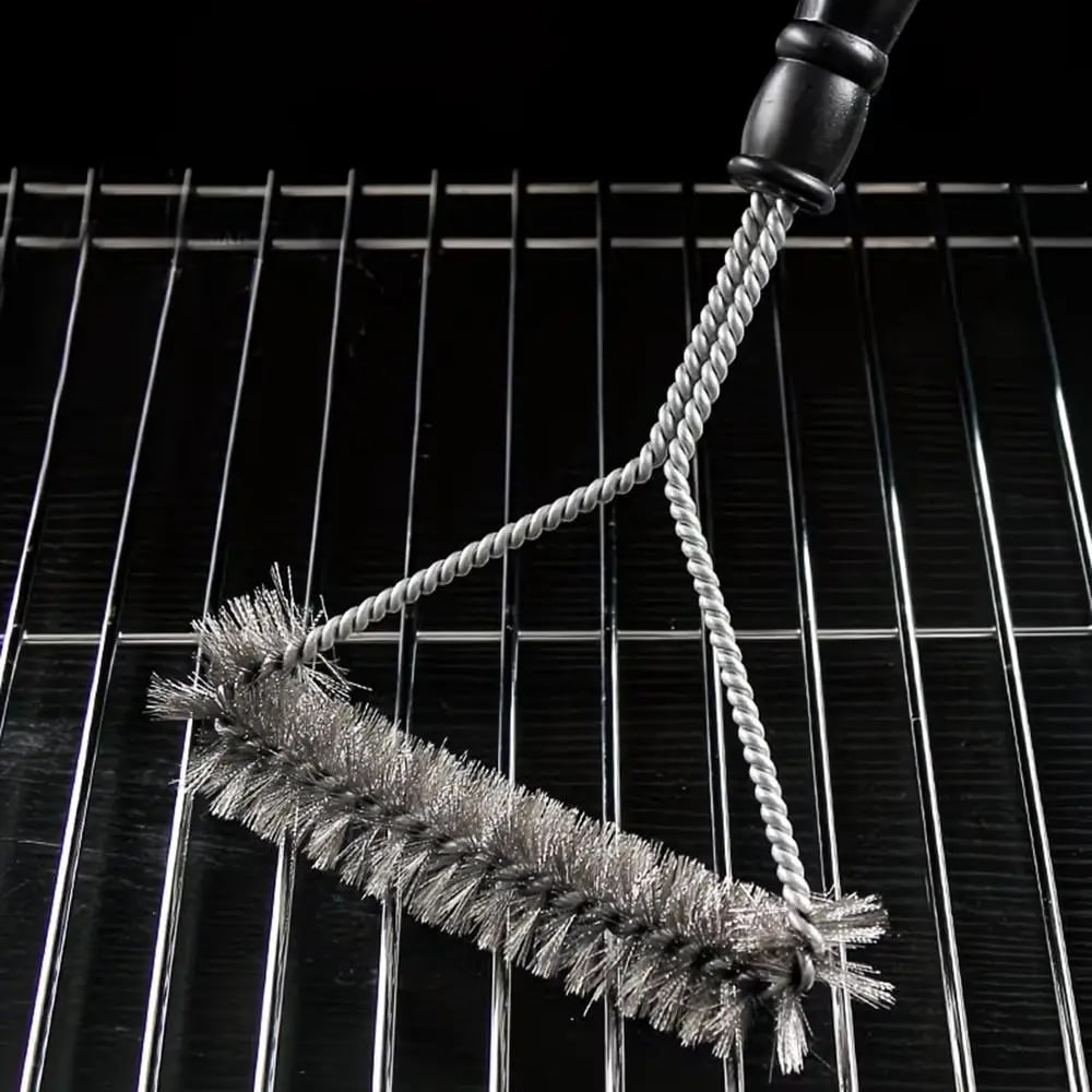 Stainless Steel BBQ Grill Cleaning Brush with Metal Bristles, 31cm