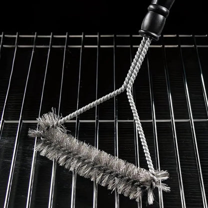Stainless Steel BBQ Grill Cleaning Brush with Metal Bristles, 31cm