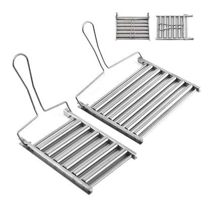 Stainless Steel Hot Dog Roller BBQ Sausage Rack, Small or Large
