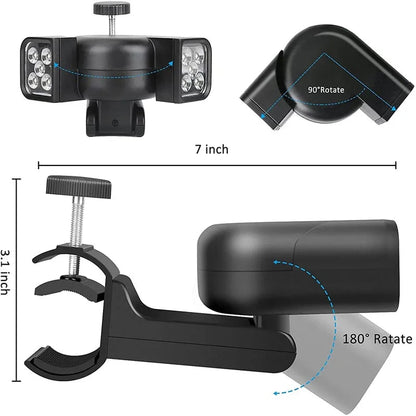 Portable LED BBQ Grill Light, Metal Clamp Mount, White Light, 100 lm, L201