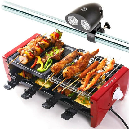 Portable LED BBQ Grill Light, Metal Clamp Mount, White Light, 100 lm, L201