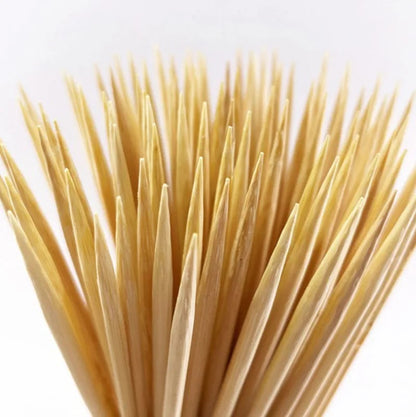 Bamboo Skewers for BBQ, Fruit and Seafood, 15-30cm, 90-360 Pack Options