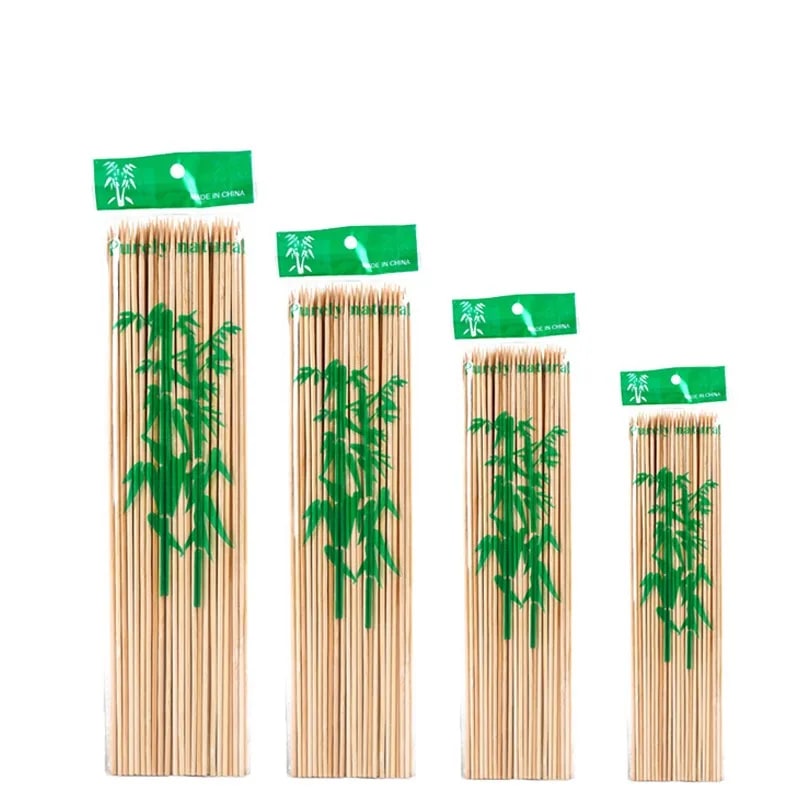 Bamboo Skewers for BBQ, Fruit and Seafood, 15-30cm, 90-360 Pack Options