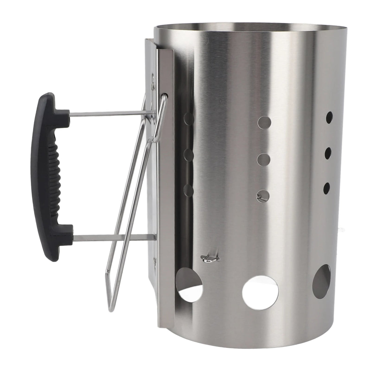 Qiilu Metal Charcoal Ignition Cylinder with Handle, 27.3cm