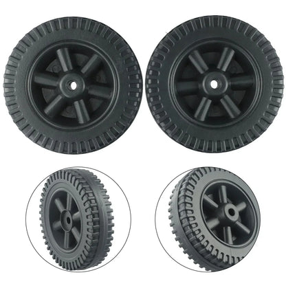 BBQ Grill Wheels, 152mm Plastic Replacement Wheels, 8-10mm Hole, 2 Pack