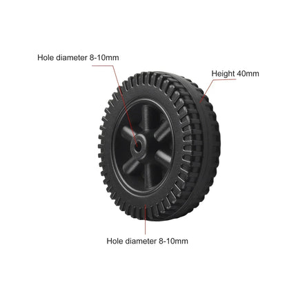 BBQ Grill Wheels, 152mm Plastic Replacement Wheels, 8-10mm Hole, 2 Pack