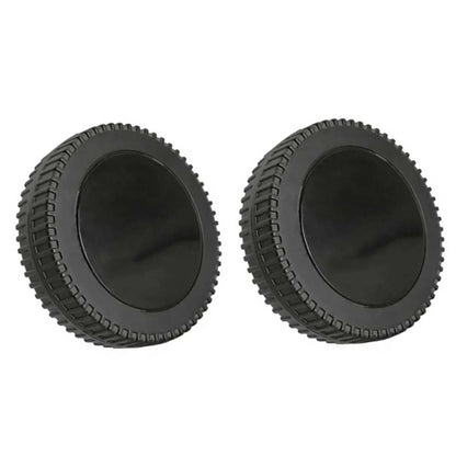 BBQ Grill Wheels, 152mm Plastic Replacement Wheels, 8-10mm Hole, 2 Pack - black wheel cover
