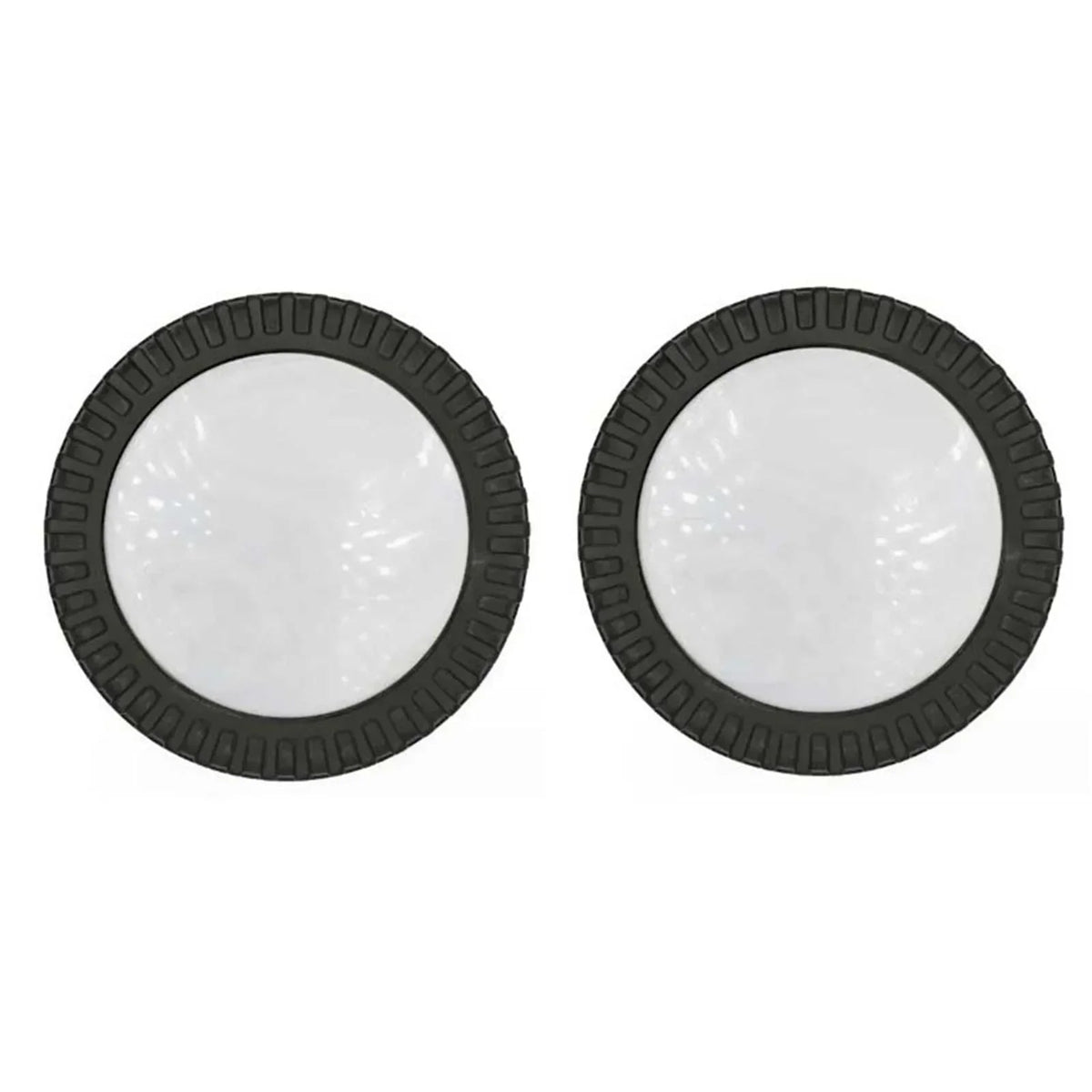 BBQ Grill Wheels, 152mm Plastic Replacement Wheels, 8-10mm Hole, 2 Pack - white wheel cover