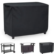 Waterproof Outdoor Prep Cart Cover, 420D Oxford Cloth, Black, 4 Sizes