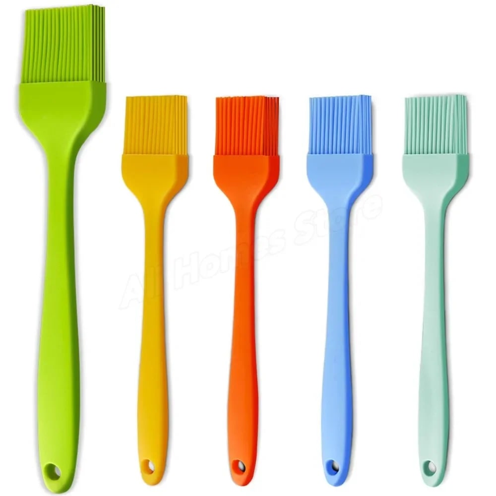 Rubber Basting Brush for BBQ, Baking and Cooking, 21 x 3.5 cm - 5pcs MIX
