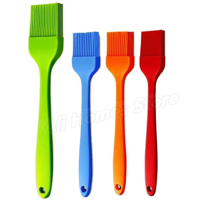 Rubber Basting Brush for BBQ, Baking and Cooking, 21 x 3.5 cm - 4pcs MIX1