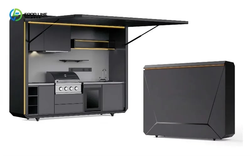 Outdoor Mobile Modular Kitchen Unit G-04 Expandable Container