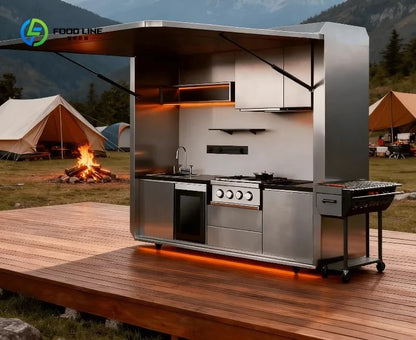 Outdoor Mobile Modular Kitchen Unit G-04 Expandable Container