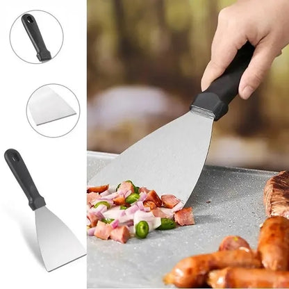 BBQ Spatula Set, Metal Griddle Turners, Spatula and Scraper Tools