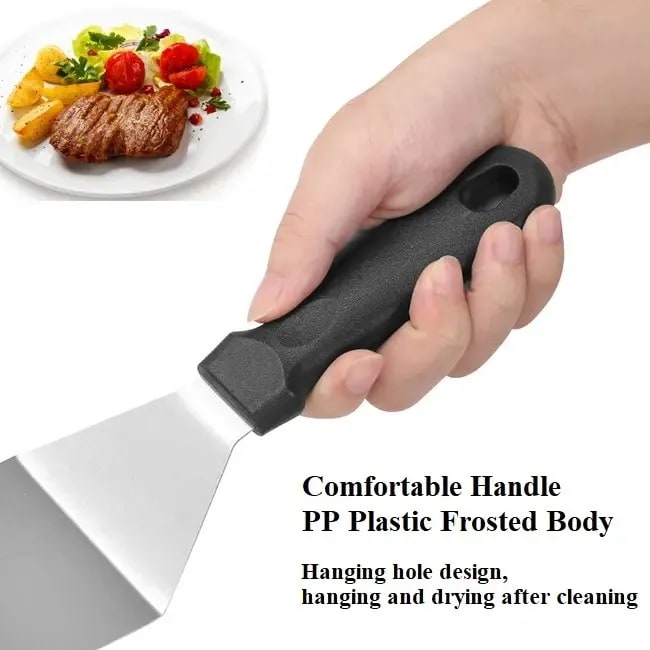 BBQ Spatula Set, Metal Griddle Turners, Spatula and Scraper Tools