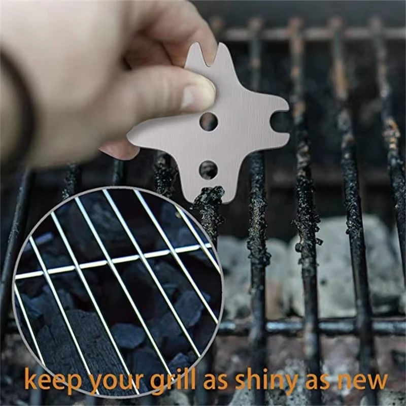 Stainless Steel Grill Scraper for Barbecue Grates, 6.35cm