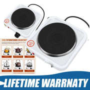 Single Electric Hotplate 1000W Cast Iron Heating Plate with 5 Power Levels