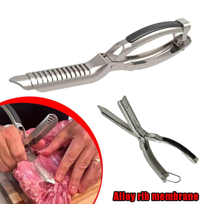 Metal Rib Membrane Remover Tool, Silver, 18 x 1.8 x 5cm