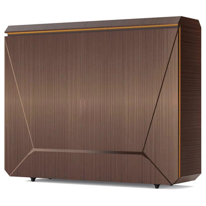 Portable Outdoor Kitchen Cabinet with Gas BBQ Grill and Mini Fridge - gold