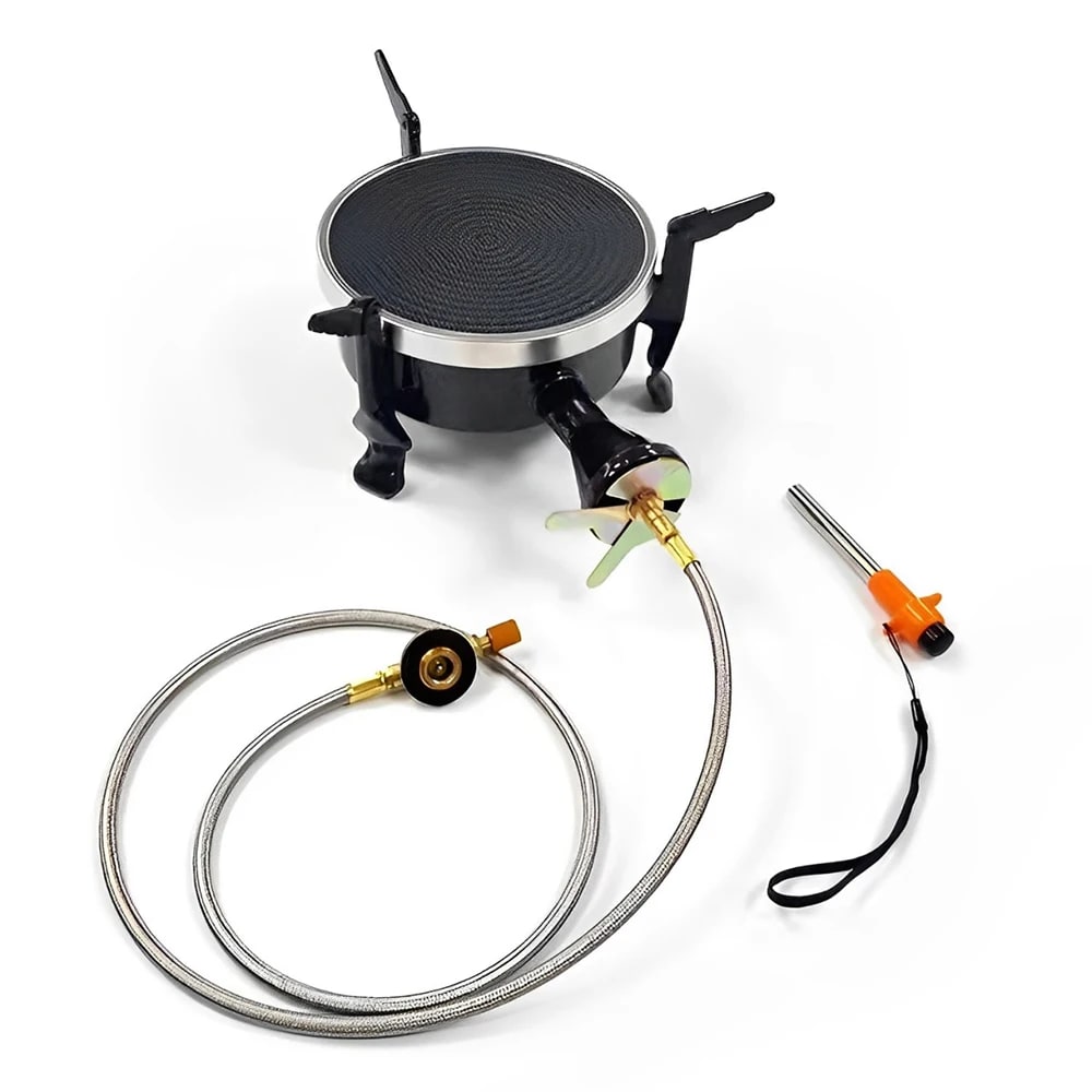 2.9kW Infrared Gas Camping Stove with Stainless Steel Shell, 27 x 15 x 11cm
