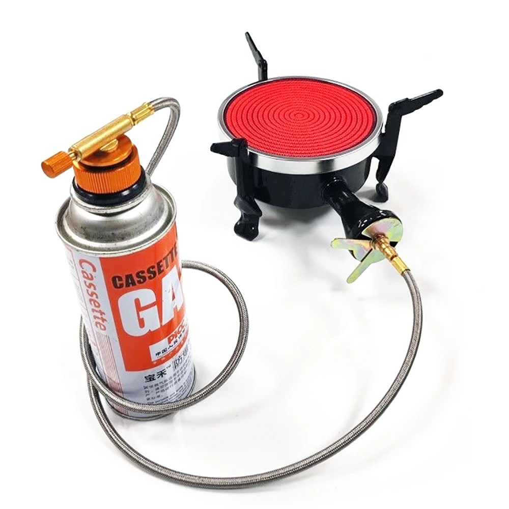 2.9kW Infrared Gas Camping Stove with Stainless Steel Shell, 27 x 15 x 11cm