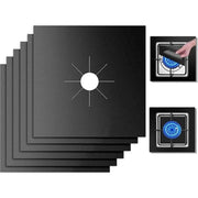 Gas Stove Protector Mats, 4 Piece 27 x 27cm Reusable Burner Liners