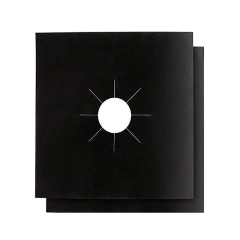 Gas Stove Protector Mats, 4 Piece 27 x 27cm Reusable Burner Liners