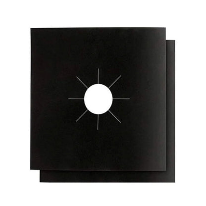 Gas Stove Protector Mats, 4 Piece 27 x 27cm Reusable Burner Liners - Black4PCS 270 270 0.