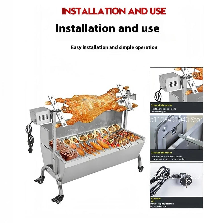 BBQ-127M Automatic Barbecue Rotisserie Motor, 110V/220V, 15W/28W/38W