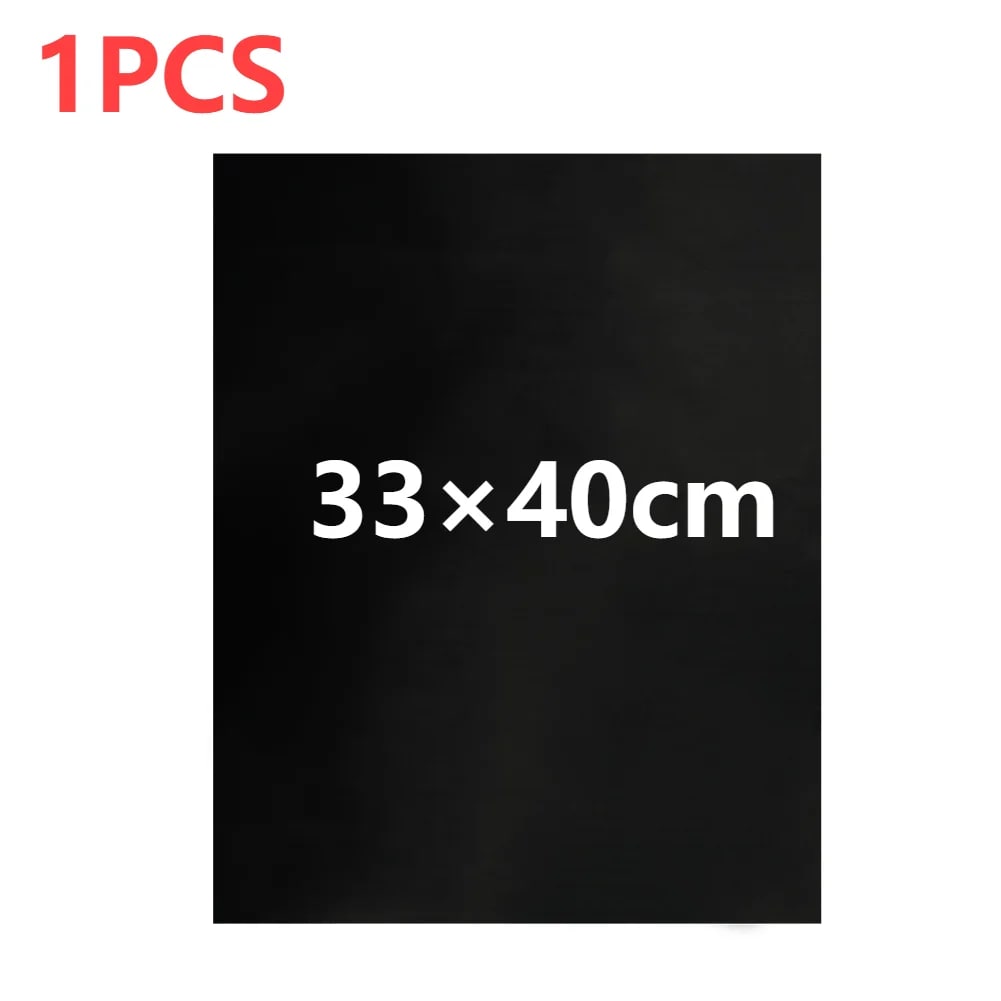 Metal BBQ Grill Mat Sheets, Reusable, 33 x 40cm or 50 x 40cm, Black - 1PCS 33x40cm