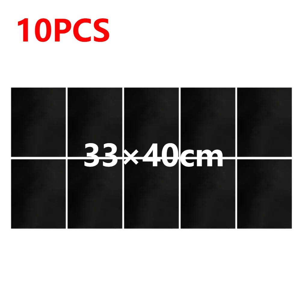 Metal BBQ Grill Mat Sheets, Reusable, 33 x 40cm or 50 x 40cm, Black - 10PCS 33x40cm