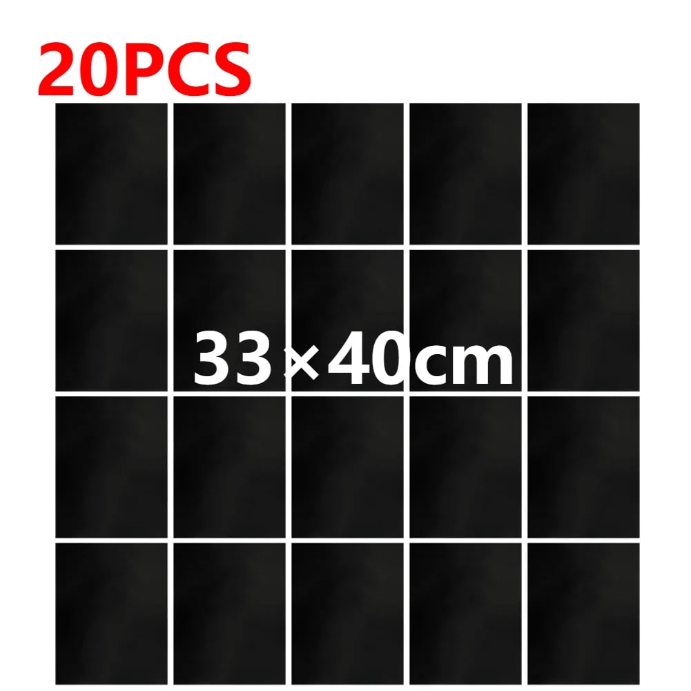 Metal BBQ Grill Mat Sheets, Reusable, 33 x 40cm or 50 x 40cm, Black - 20PCS 33x40cm