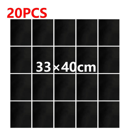 Metal BBQ Grill Mat Sheets, Reusable, 33 x 40cm or 50 x 40cm, Black - 20PCS 33x40cm