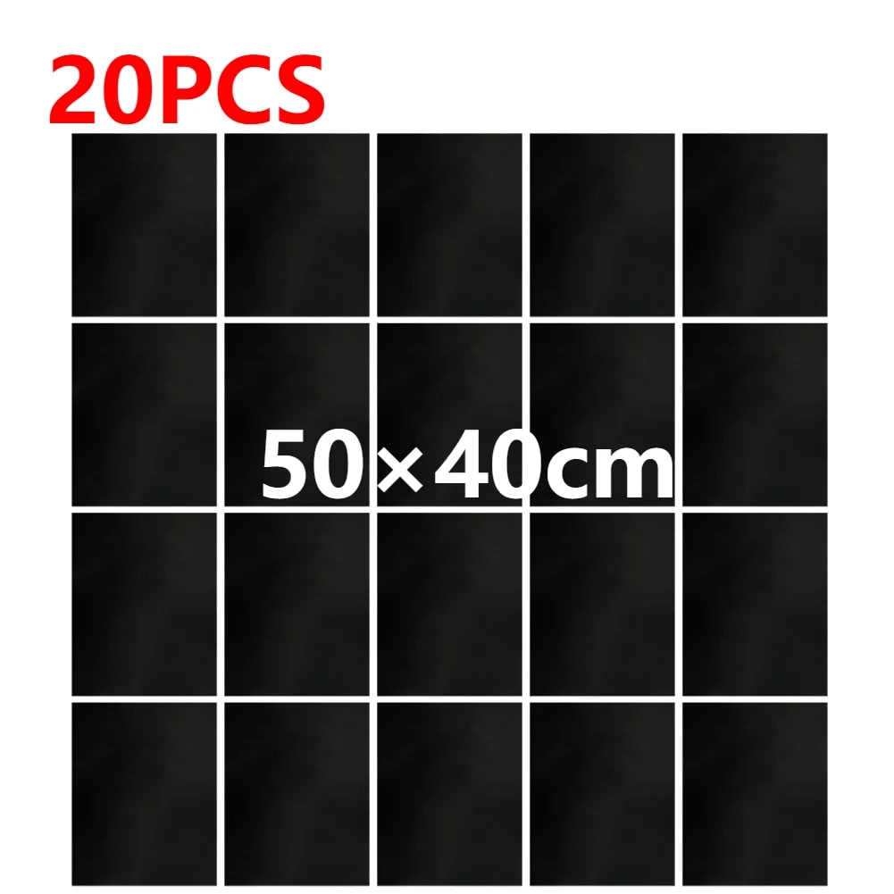 Metal BBQ Grill Mat Sheets, Reusable, 33 x 40cm or 50 x 40cm, Black - 20PCS 50x40cm
